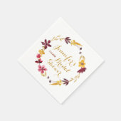 ワイルドフラワーリースシャワーナプキンス スタンダードカクテルナプキン (角)