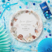 ワイルドフラワーリースラブイン開花ウォーター結婚カラー ペーパープレート (パーティー)