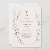 ワイルドフラワーリース医学度卒業パーティー 招待状 (正面)