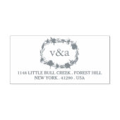 ワイルドフラワーリース差出人住所 セルフインキングスタンプ (デザイン)