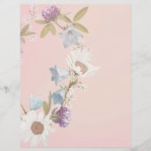 ワイルドフラワーリース文房具のスクラップブックページ (正面)