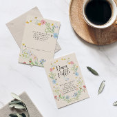 ワイルドフラワーリース水彩おむつラッフル エンクロージャーカード