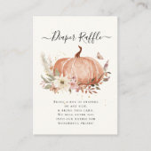 ワイルドフラワーリース水彩おむつラッフル エンクロージャーカード (正面)