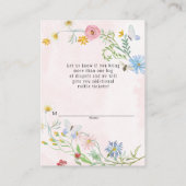 ワイルドフラワーリース水彩花おむつラッフル エンクロージャーカード (裏面)