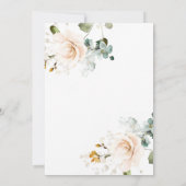 ワイルドフラワーリース洗礼ゴールドフレーム 招待状 (裏面)