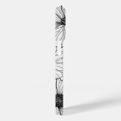 ワイルドフラワーリース白と黒パーソナライズされた Case-Mate iPhoneケース (裏面 / 右)