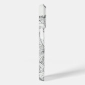 ワイルドフラワーリース白と黒パーソナライズされた Case-Mate iPhoneケース (裏面 / 右)