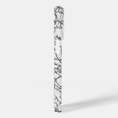 ワイルドフラワーリース白と黒パーソナライズされた Case-Mate iPhoneケース (裏面 / 右)