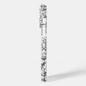 ワイルドフラワーリース白と黒パーソナライズされた Case-Mate iPhoneケース (裏面 / 左)