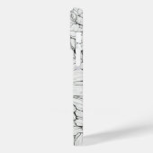 ワイルドフラワーリース白と黒パーソナライズされた Case-Mate iPhoneケース (裏面 / 左)