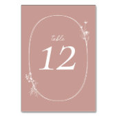 ワイルドフラワーリース結婚アイボリーのテーブル番号 テーブルナンバー (正面)