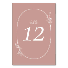 ワイルドフラワーリース結婚アイボリーのテーブル番号 テーブルナンバー