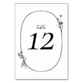 ワイルドフラワーリース結婚アイボリーのテーブル番号 テーブルナンバー (裏面)