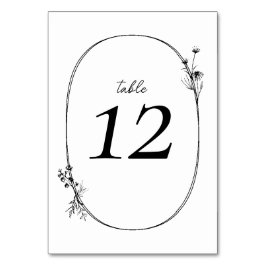 ワイルドフラワーリース結婚アイボリーのテーブル番号 テーブルナンバー
