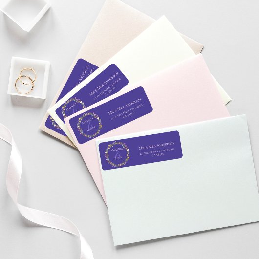 ワイルドフラワーリース結婚フローラ差出人住所 ラベル