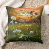 ワイルドフラワーリース クッション (ブランケット)