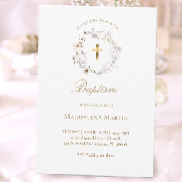 ワイルドフラワーリース |バプテスマ招待状 招待状