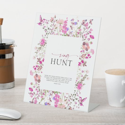 ワイルドフラワールビーバラリングや輪狩りブライダルシャワー 台座サイン (インサイチュ)