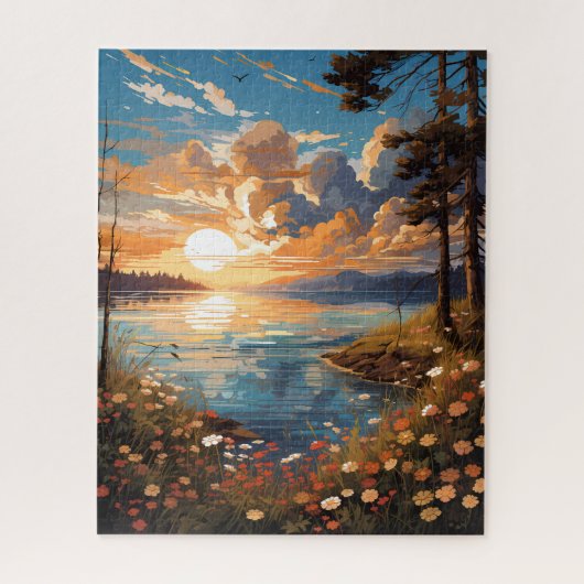 ワイルドフラワーレイクジグソーパズル ジグソーパズル (縦)