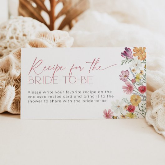 ワイルドフラワーレシピのための花嫁リクエストラブ開花 エンクロージャーカード