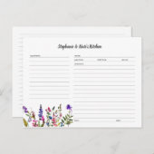 ワイルドフラワーレシピカードテンプレート 案内ポストカード (正面/裏面)