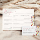 ワイルドフラワーレシピカードブライダルシャワーラブイン開花 招待状