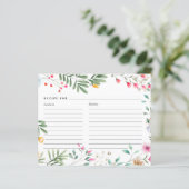 ワイルドフラワーレシピカード (スタンド正面)