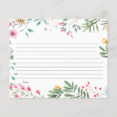 ワイルドフラワーレシピカード (裏面)