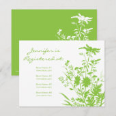 ワイルドフラワーレジストリカード – 4.25インチx 5.5インチ エンクロージャーカード (正面/裏面)