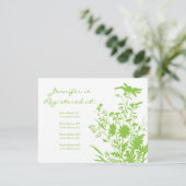ワイルドフラワーレジストリカード – 4.25インチx 5.5インチ エンクロージャーカード (スタンド正面)