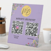 ワイルドフラワーレストランメニュー、Instagram Qrコード 台座サイン (インサイチュ)