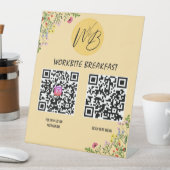 ワイルドフラワーレストランメニュー、Instagram Qrコード 台座サイン (インサイチュ)