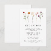 ワイルドフラワーレズビアンプライドウェディングレセプション情報 エンクロージャーカード (正面/裏面)