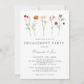 ワイルドフラワーレズビアンプライドフローラ婚約パーティ 招待状 (正面)