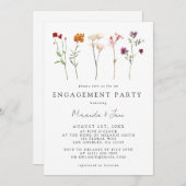 ワイルドフラワーレズビアンプライドフローラ婚約パーティ 招待状 (正面/裏面)