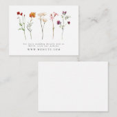 ワイルドフラワーレズビアンプライドフローラ結婚のウェブサイト エンクロージャーカード (正面/裏面)