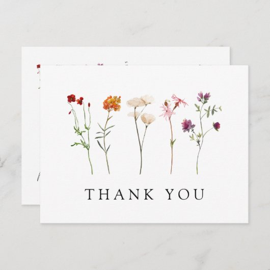 ワイルドフラワーレズビアンプライドフローラ結婚ズサンキュー ポストカード (正面/裏面)