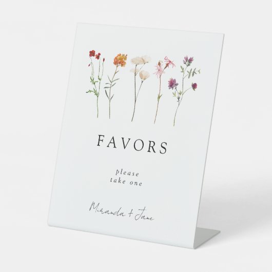 ワイルドフラワーレズビアンプライドフローラ結婚式の引き出物 台座サイン (正面)