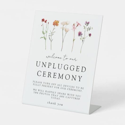 ワイルドフラワーレズビアンプライドフローラ非詰め式 台座サイン (正面)