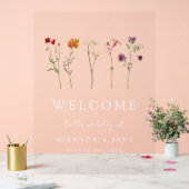 ワイルドフラワーレズビアン結婚プライド アクリルサイン (ウェディング)