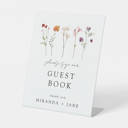 ワイルドフラワーレズプライドフローラ結婚ズゲストブック 台座サイン (正面)