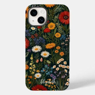 ワイルドフラワーレッドオレンジブルーホワイトパープルファンゴッホ Case-Mate iPhone 14ケース