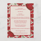 ワイルドフラワーレッドポピー赤ちゃんシャワー招待状 ポストカード (正面)