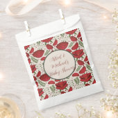 ワイルドフラワーレッドポピー赤ちゃんシャワー フェイバーバッグ (クリップ留めされた状態)