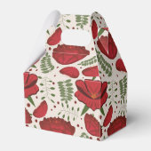 ワイルドフラワーレッドポピー赤ちゃんシャワー フェイバーボックス (裏面サイド)