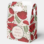 ワイルドフラワーレッドポピー赤ちゃんシャワー フェイバーボックス (オープン)