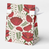 ワイルドフラワーレッドポピー赤ちゃんシャワー フェイバーボックス (裏面サイド)