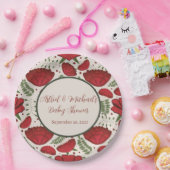 ワイルドフラワーレッドポピー赤ちゃんシャワー ペーパープレート (パーティー)