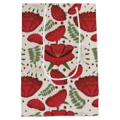 ワイルドフラワーレッドポピー赤ちゃんシャワー ミディアムペーパーバッグ (裏面)