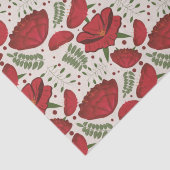 ワイルドフラワーレッドポピー赤ちゃんシャワー 薄葉紙 (詳細)